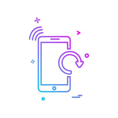 Akıllı Telefon Simgesi Tasarım Vektörü