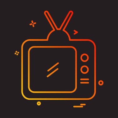 TV simgesi tasarım vektörü
