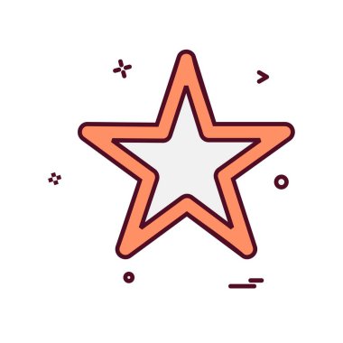 Beyaz arka plan üzerinde yıldız daire basit simgesi