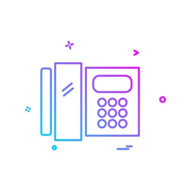 Telefon simgesi tasarım vektörü