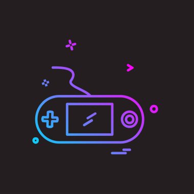 Oyun uzak simge tasarım vektörü