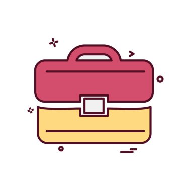 Çanta simgesi tasarım vektörü