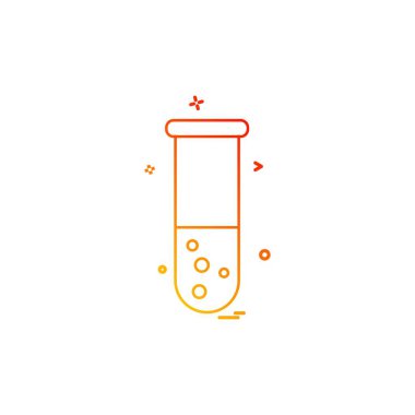 deneme bilim tüp simge vektör tasarımı
