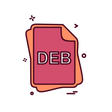 Deb dosya türü simge tasarlamak vektör