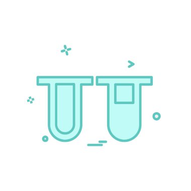 Test tübü simge tasarım vektörü