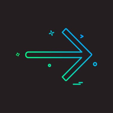 Sağ ok simge tasarlamak vektör