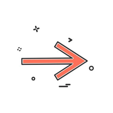 Sağ ok simge tasarlamak vektör