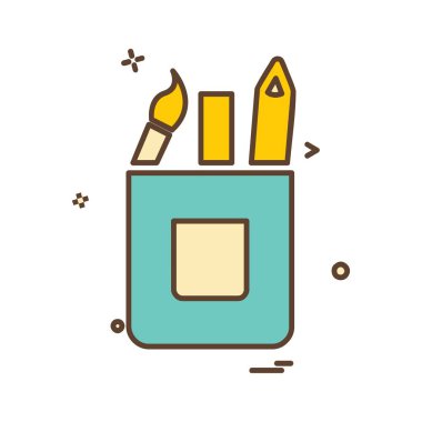 Kalem simgesi tasarım vektörü 