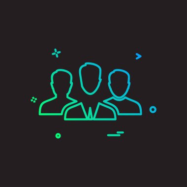 Avatar simge tasarım vektörü