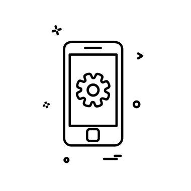 Telefon Ayarları simge tasarım vektörü 