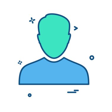 Avatar erkek simge tasarım vektörü