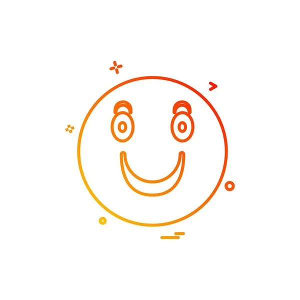 Emoji Icon Design Vektorillustration — Stockvektor