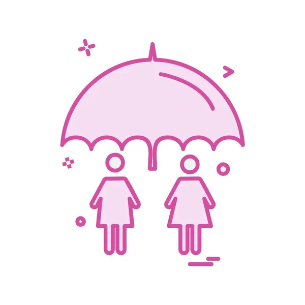 Umbrella Icon Design Vector — Stock Vector