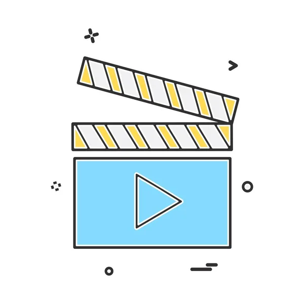 Film Pictogram Ontwerp Vector — Stockvector