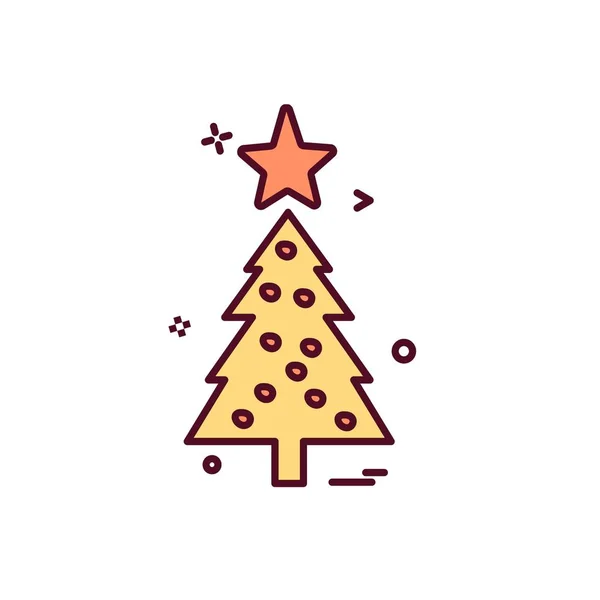 Noel Ağacı Simge Tasarlamak Vektör — Stok Vektör