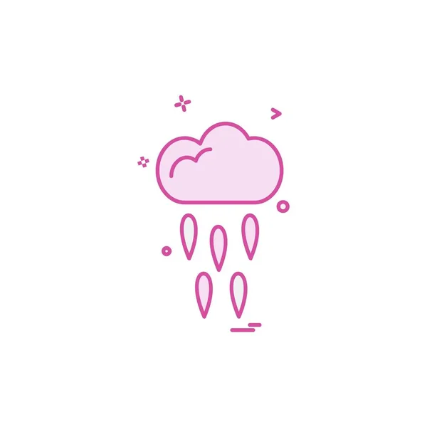 Icono Lluvia Vector Diseño — Archivo Imágenes Vectoriales