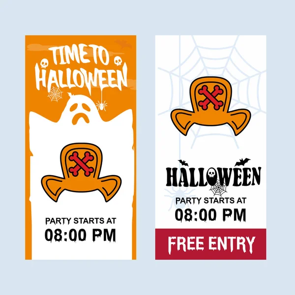 Feliz Halloween Invitación Diseño Con Sombrero Vector — Archivo Imágenes Vectoriales