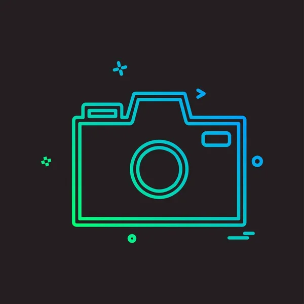 Camera Icon Design Vector — Stock Vector