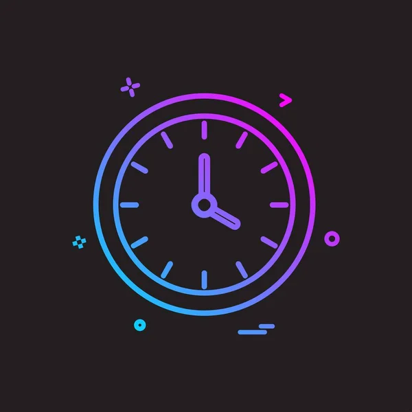 Ρολόι Ρολόι Ώρας Εικονίδιο Διάνυσμα Σχεδιασμός — Διανυσματικό Αρχείο