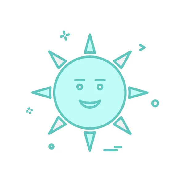 Solen Ikon Design Färgglada Vektorillustration — Stock vektor