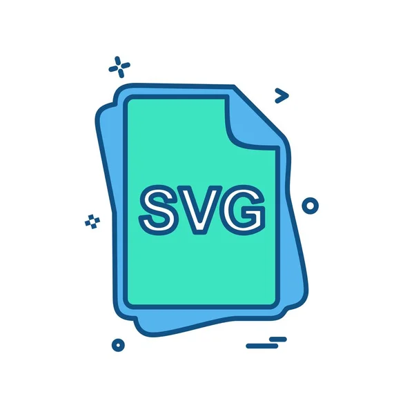 Svg Tipo Arquivo Ícone Design Vetor Ilustração — Vetor de Stock