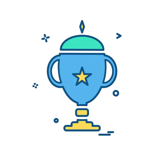 Trophy Pictogram Ontwerp Vector — Stockvector