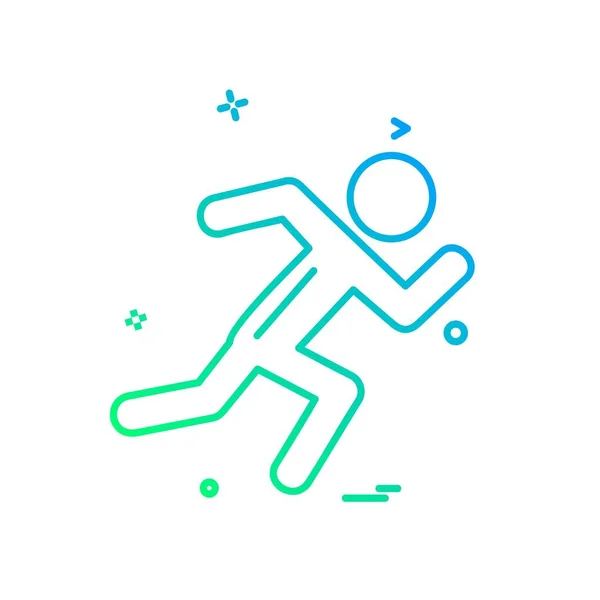 Running Icon Design Vektorillustration — Stockvektor