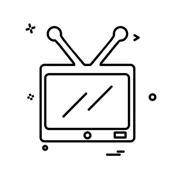 Designvektor Für Fernsehsymbole — Stockvektor
