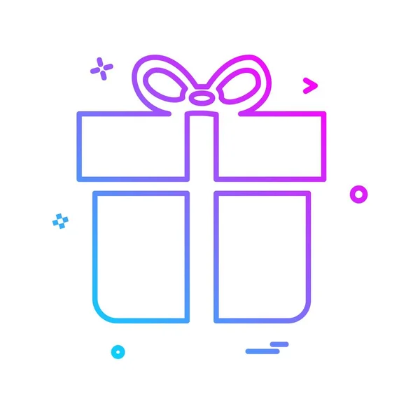 Geschenkbox Symbol Design Vektor Illustration — Stockvektor