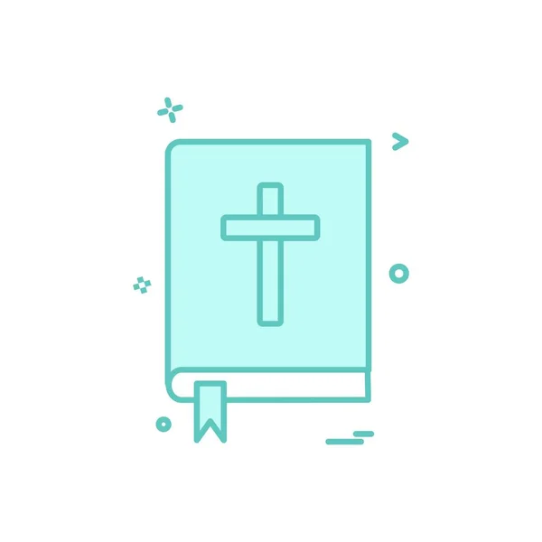 Bok Bibeln Ikonen Vektor Design Illustration — Stock vektor
