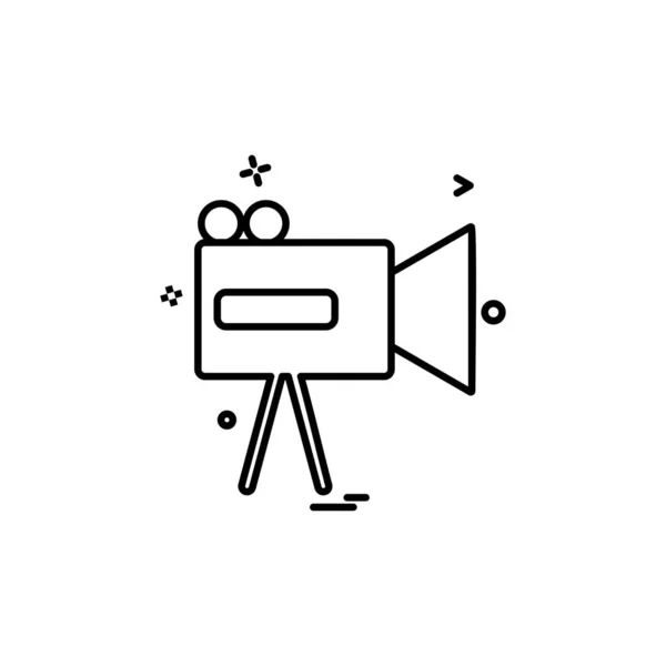 Video Camera Icon Vector Design — Stock Vector