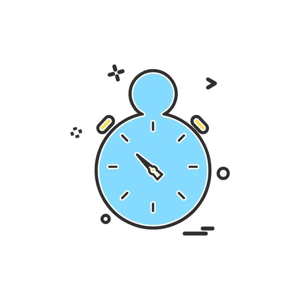 Saat Simgesi Tasarımı Vektör Çizim — Stok Vektör