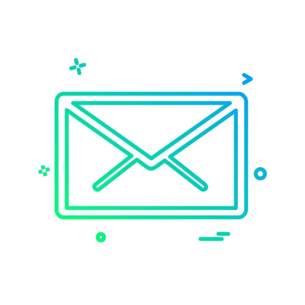 Mailové Ikony Designu Barevné Vektorové Ilustrace — Stockový vektor