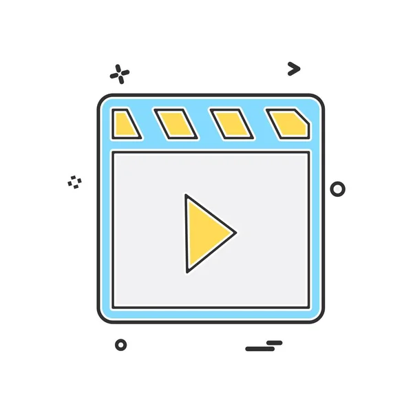 Video Symbol Design Vektor Illustration — Stockvektor