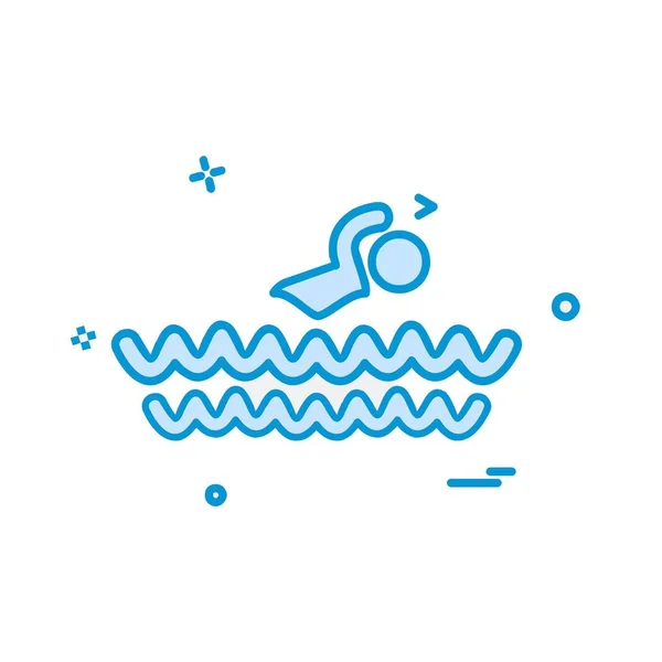 游泳图标设计矢量 — 图库矢量图片