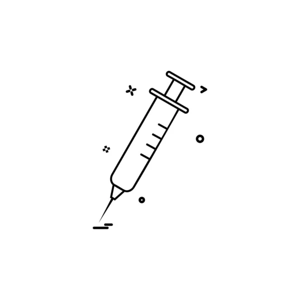 Injeção Sangue Seringa Esteroide Vacina Ícone Vetor Design —  Vetores de Stock