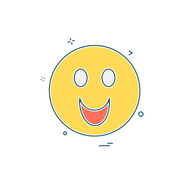 Emoji Icono Diseño Vector Ilustración — Vector de stock