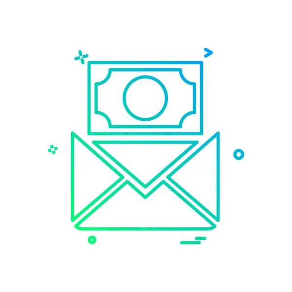 Email Icon Design Illustrazione Vettoriale Colorata — Vettoriale Stock