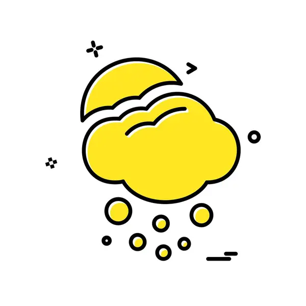 Wolke Icon Design Bunte Vektorillustration — Stockvektor