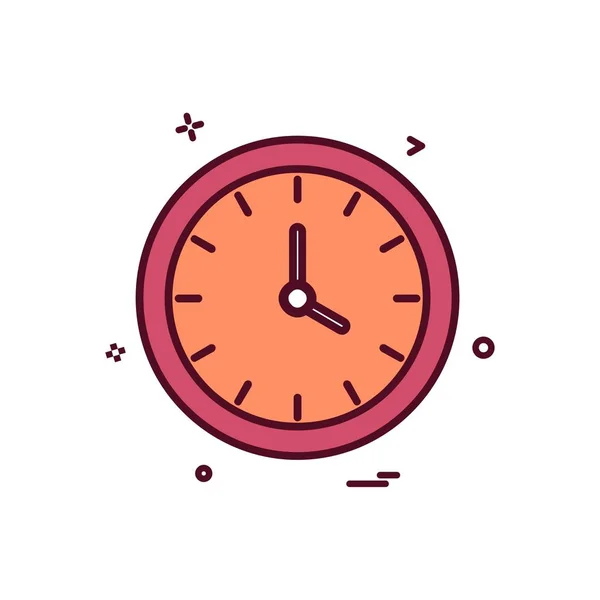 Reloj Reloj Tiempo Icono Vector Diseño — Vector de stock