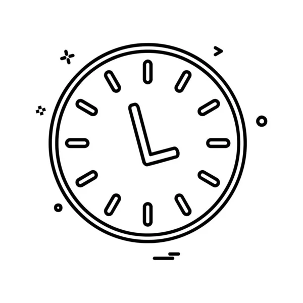 时钟平面图标矢量插图 — 图库矢量图片