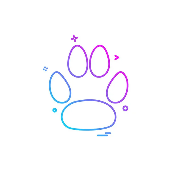 Animal Paws Icon Design Vector — Stock Vector