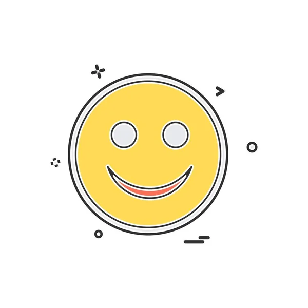 Glücklich Emoji Symbol Design Vektor — Stockvektor