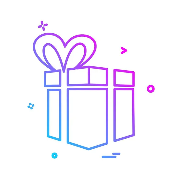 Geschenkbox Symbol Design Vektor Illustration — Stockvektor