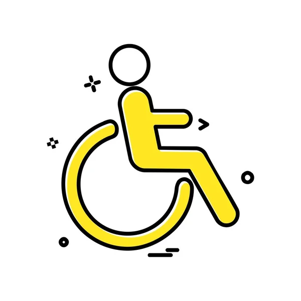 Wektor Wzornictwa Ikony Niepełnosprawnej — Wektor stockowy