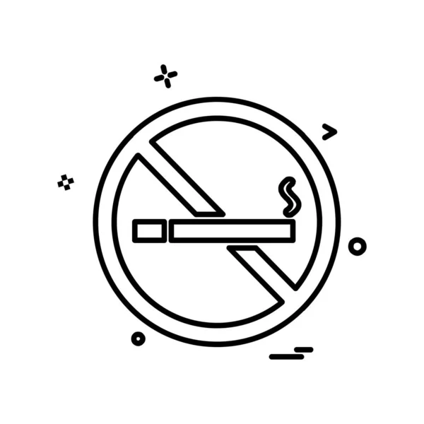 Vetor Design Ícone Não Fumar — Vetor de Stock