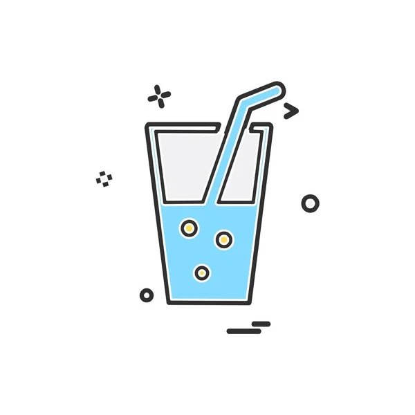 Drink Icon Design Bunte Vektorillustration — Stockvektor