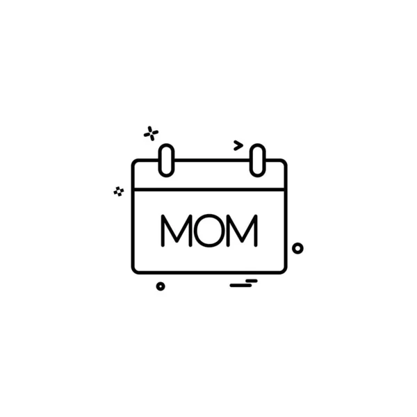 Mother Day Calender Icon Design Vector — Stock Vector