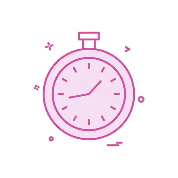 Uhr Icon Vektor Design — Stockvektor
