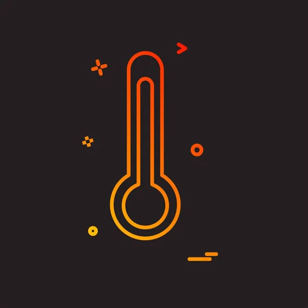 Thermometer Icon Design Vector — Stock Vector